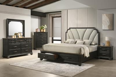 KING BED-DRESSER-MIRROR