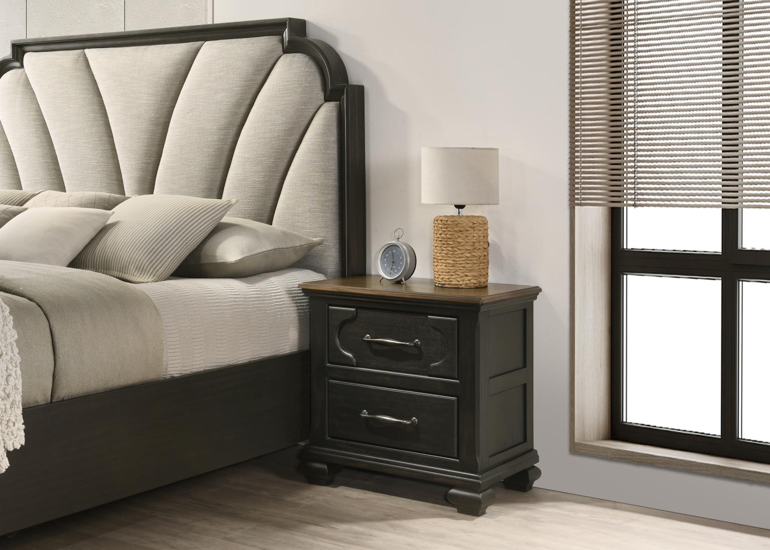 CHARCOAL BLACK NIGHT STAND view 2