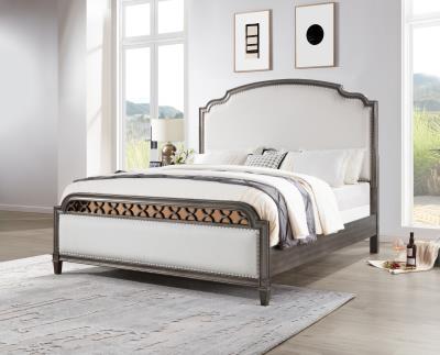 GRAY KING BED