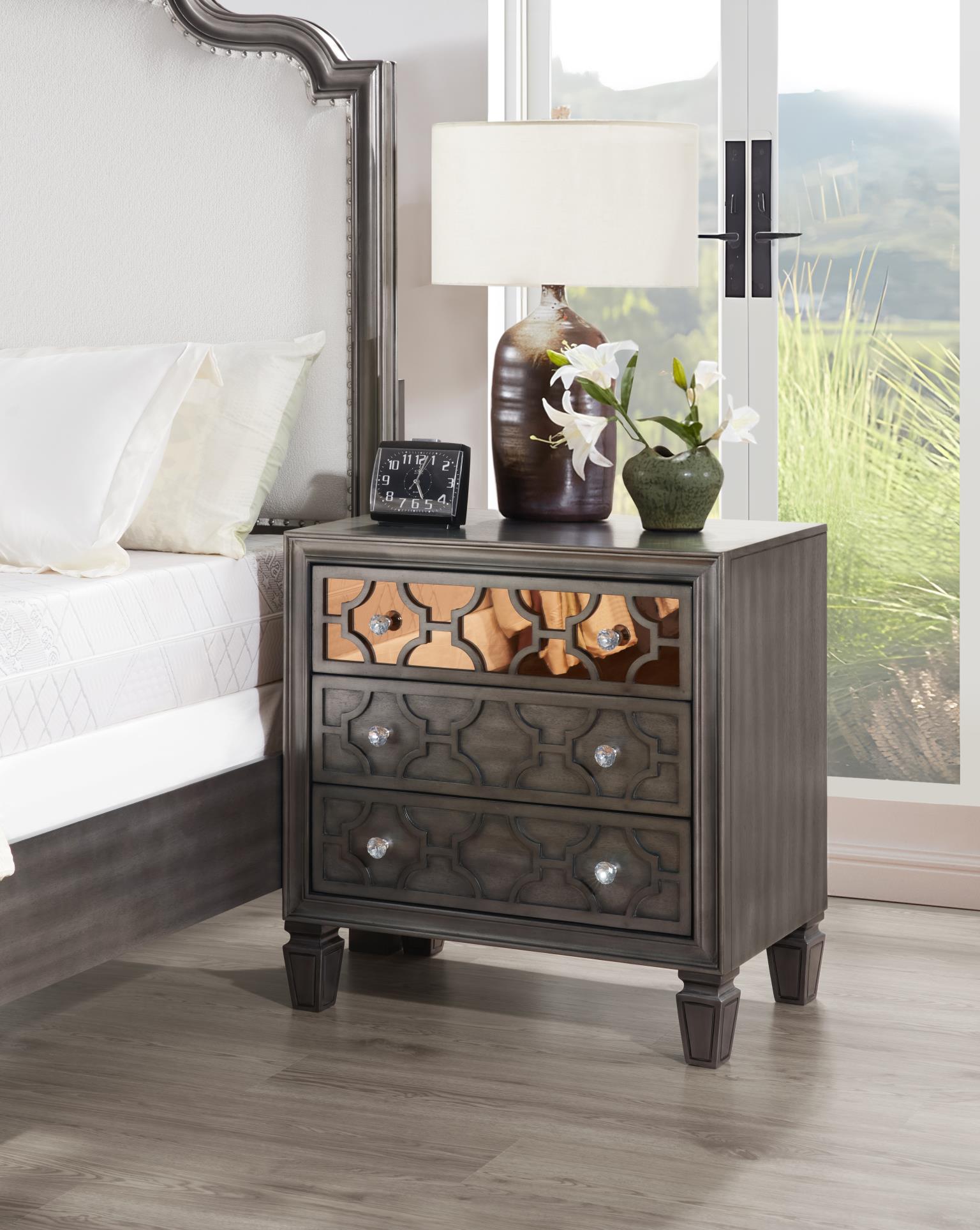 GRAY NIGHT STAND view 2