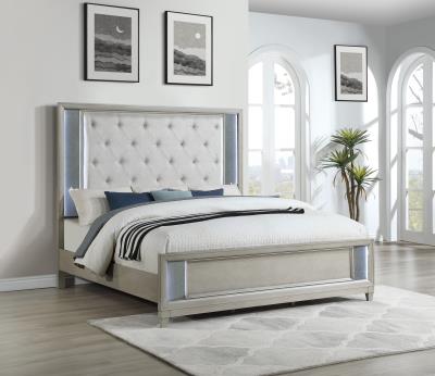 GRAY KING BED