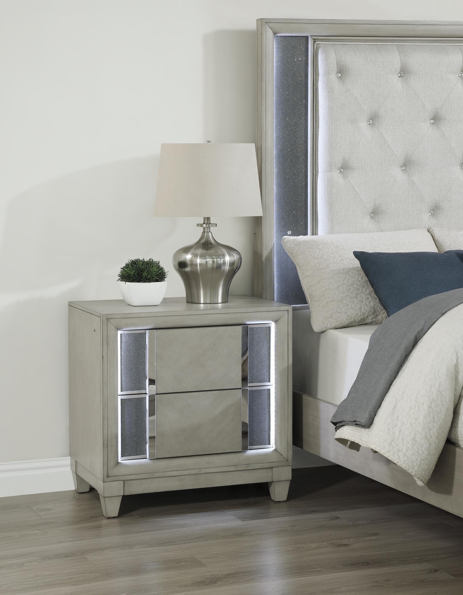 GRAY NIGHT STAND view 2