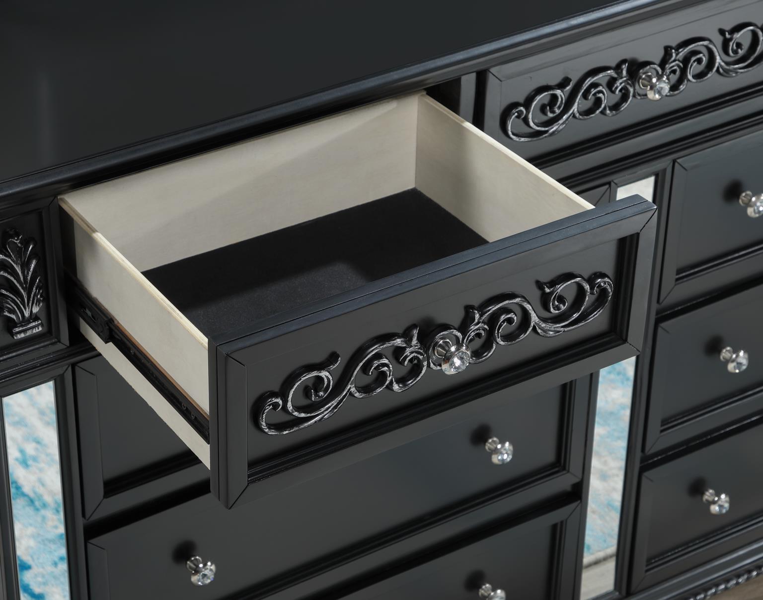 KING BED FRAME - DRESSER - MIRROR - CHEST - NIGHTSTAND view 3