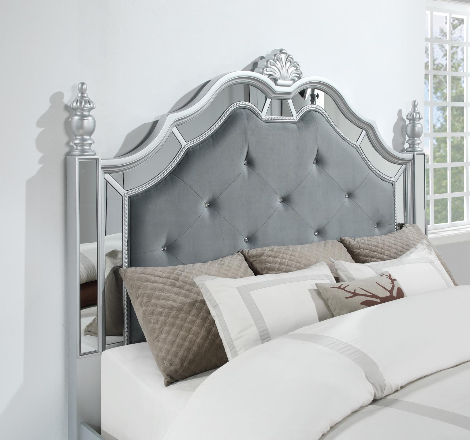 GRAY QUEEN BED view 3