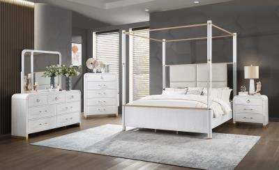 KING BED FRAME - DRESSER - MIRROR - CHEST - NIGHTSTAND