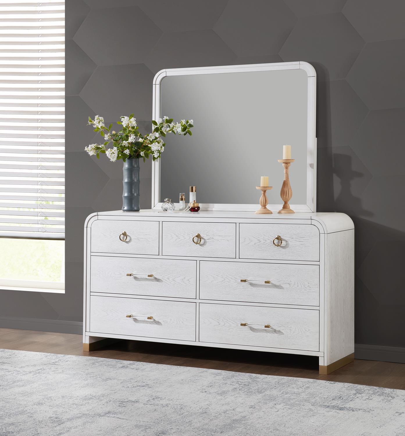 QUEEN BED FRAME - DRESSER - MIRROR - CHEST - NIGHTSTAND view 4