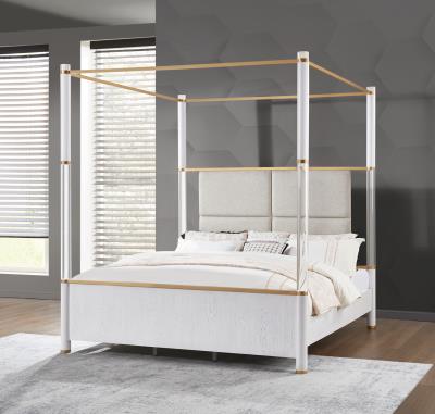 WHITE CANOPY QUEEN BED