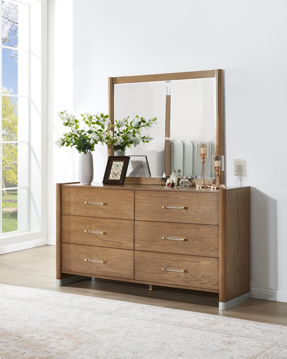 KING BED-DRESSER-MIRROR view 4