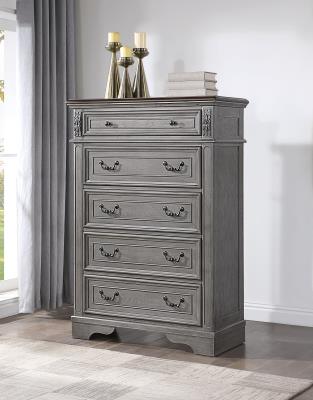 GRAY RUSTIC CHEST — Decor