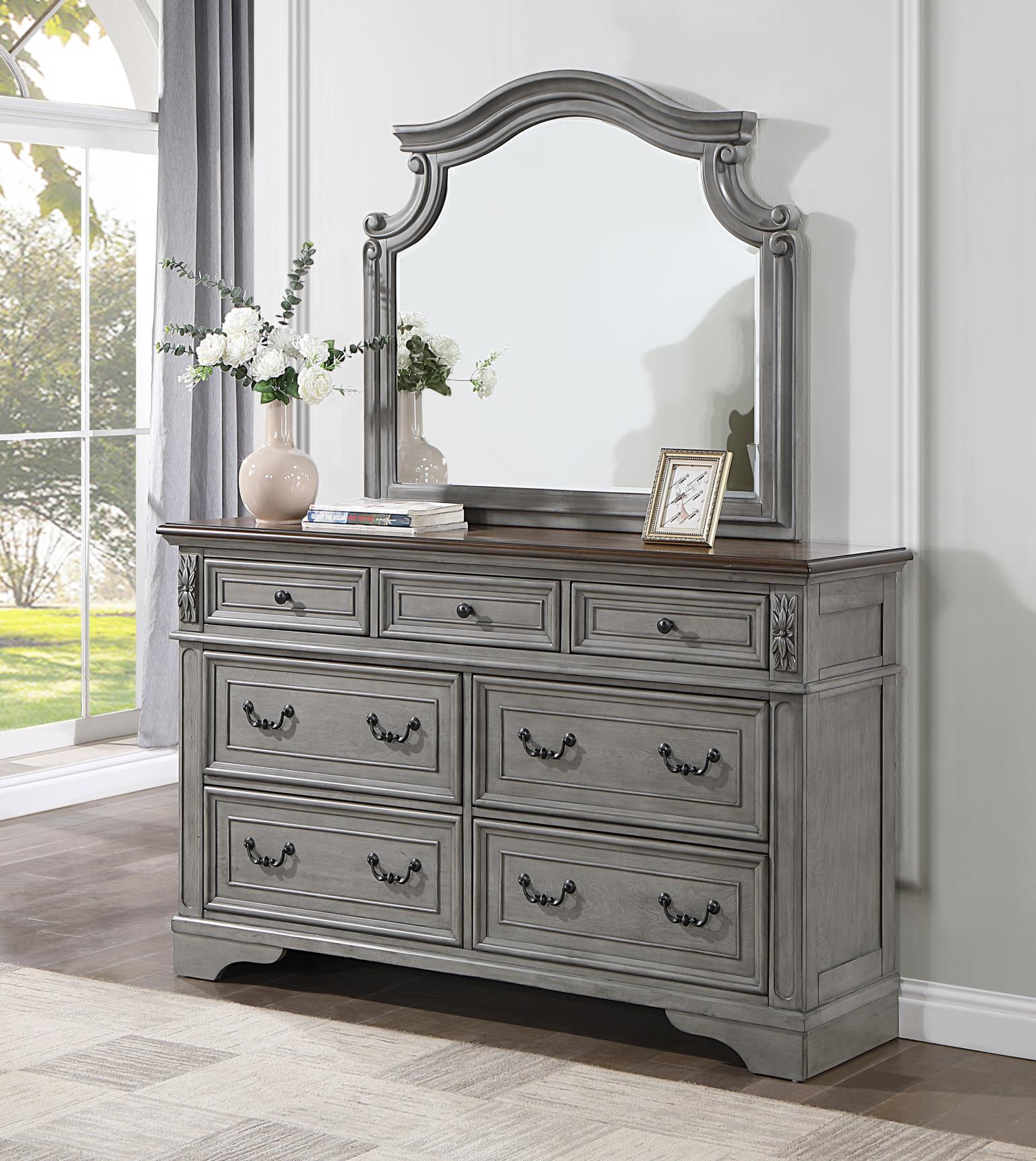 GRAY RUSTIC CHEST view 4