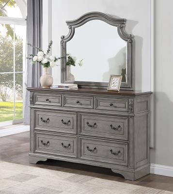 GRAY RUSTIC DRESSER