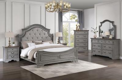 KING BED - DRESSER - MIRROR