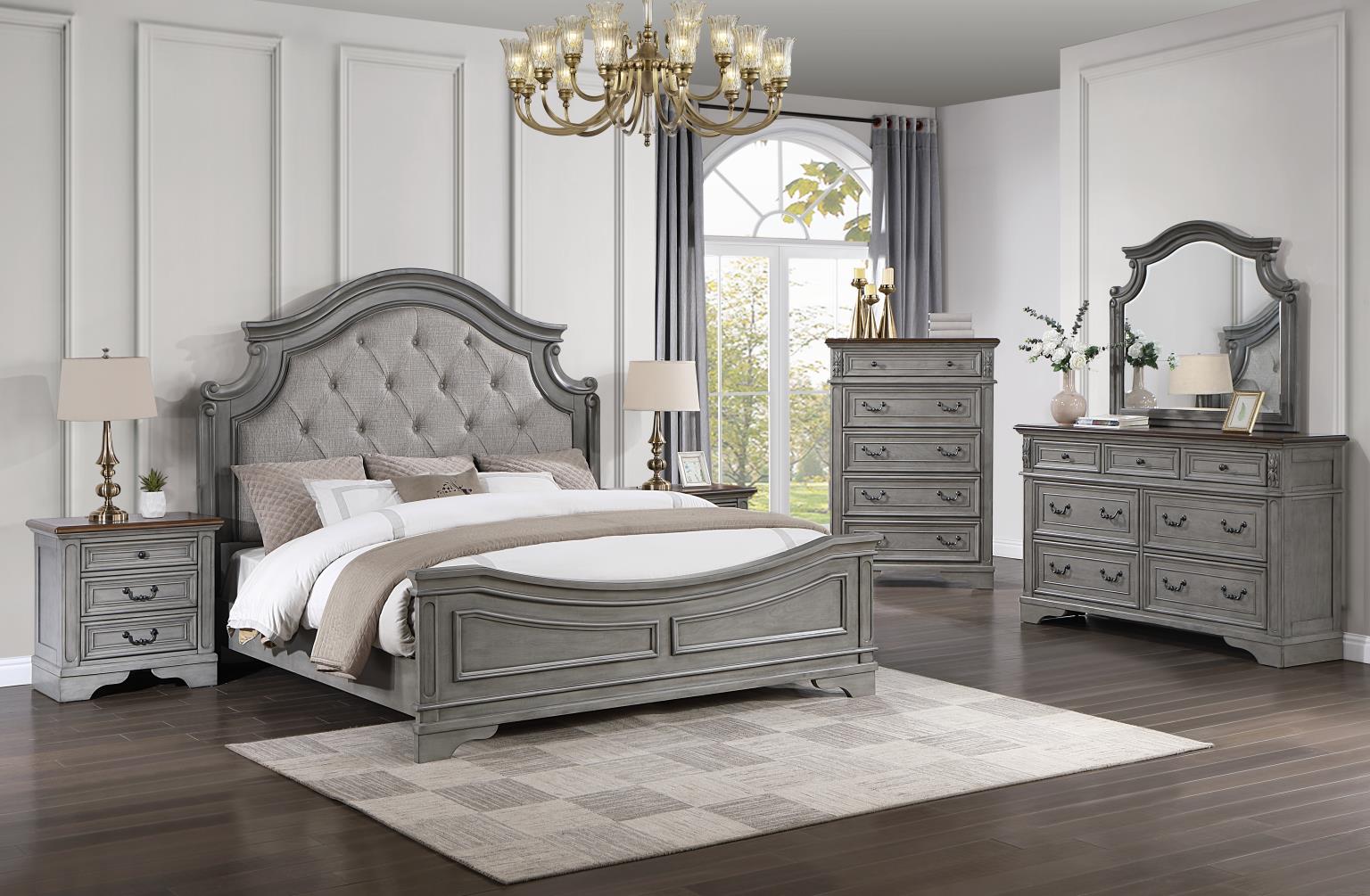 KING BED - DRESSER - MIRROR view 2