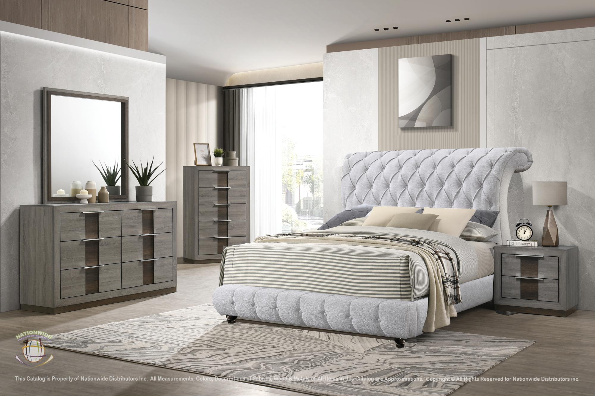 Dresser, Mirror and Queen Bed