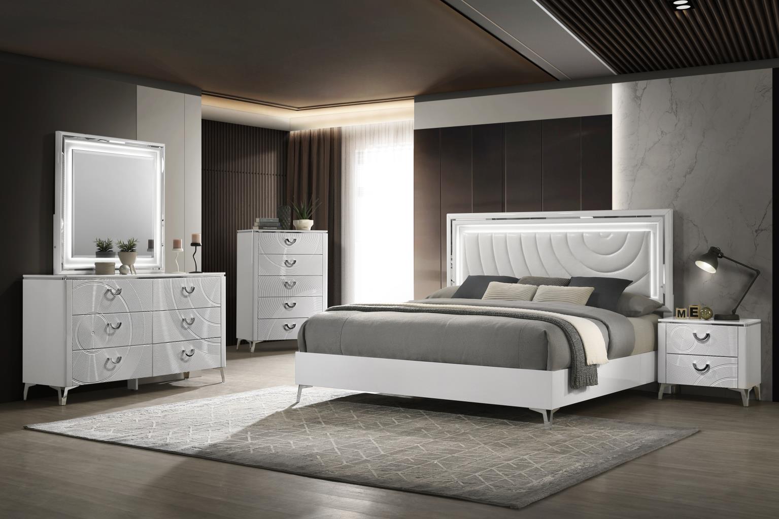 QUEEN BED FRAME - DRESSER - MIRROR - CHEST - NIGHTSTAND view 2