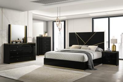 KING BED - DRESSER - MIRROR