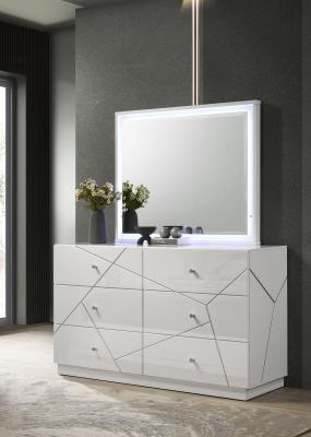 WHITE/GRAY LINE DRESSER