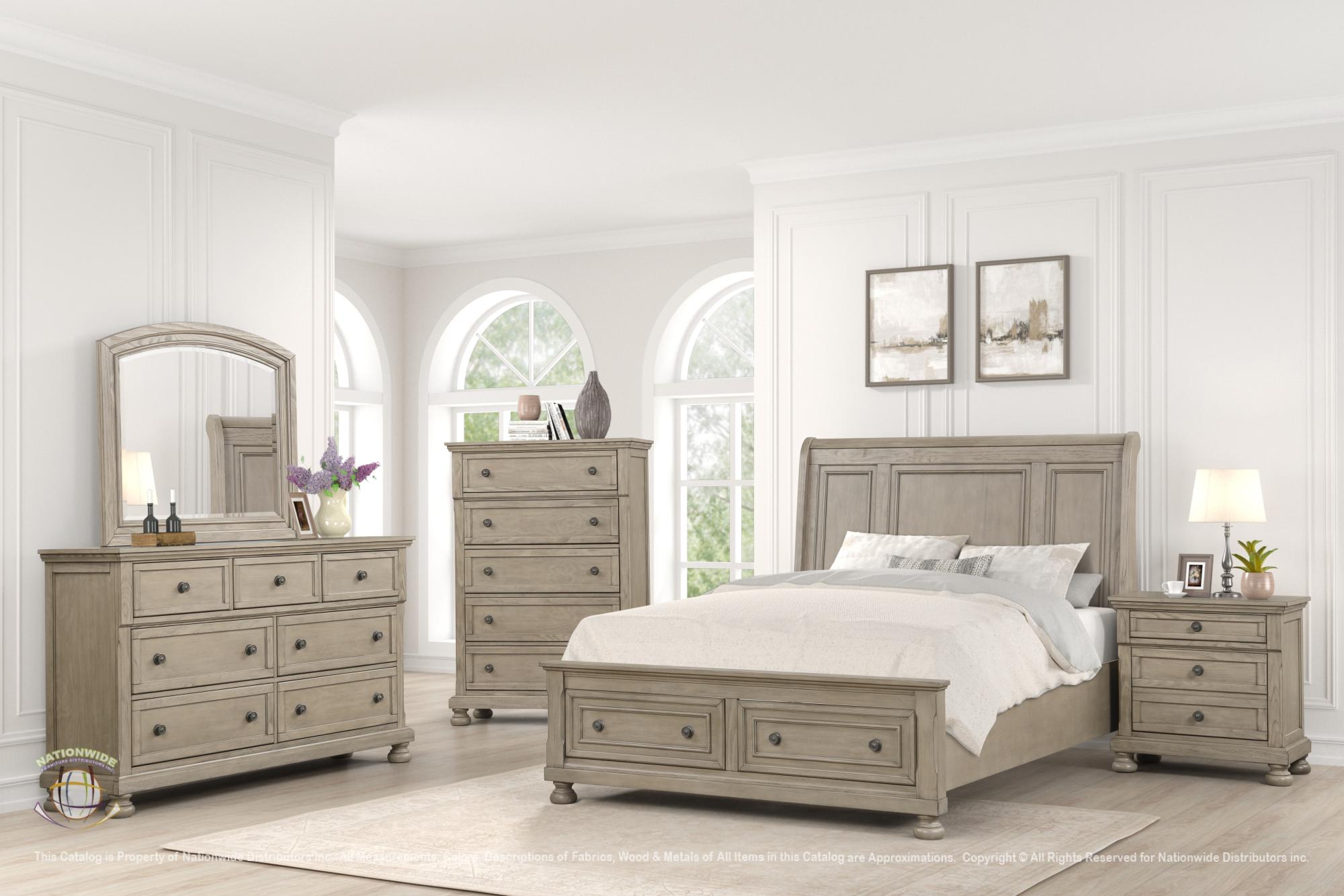 Dresser, Mirror and Queen Bed