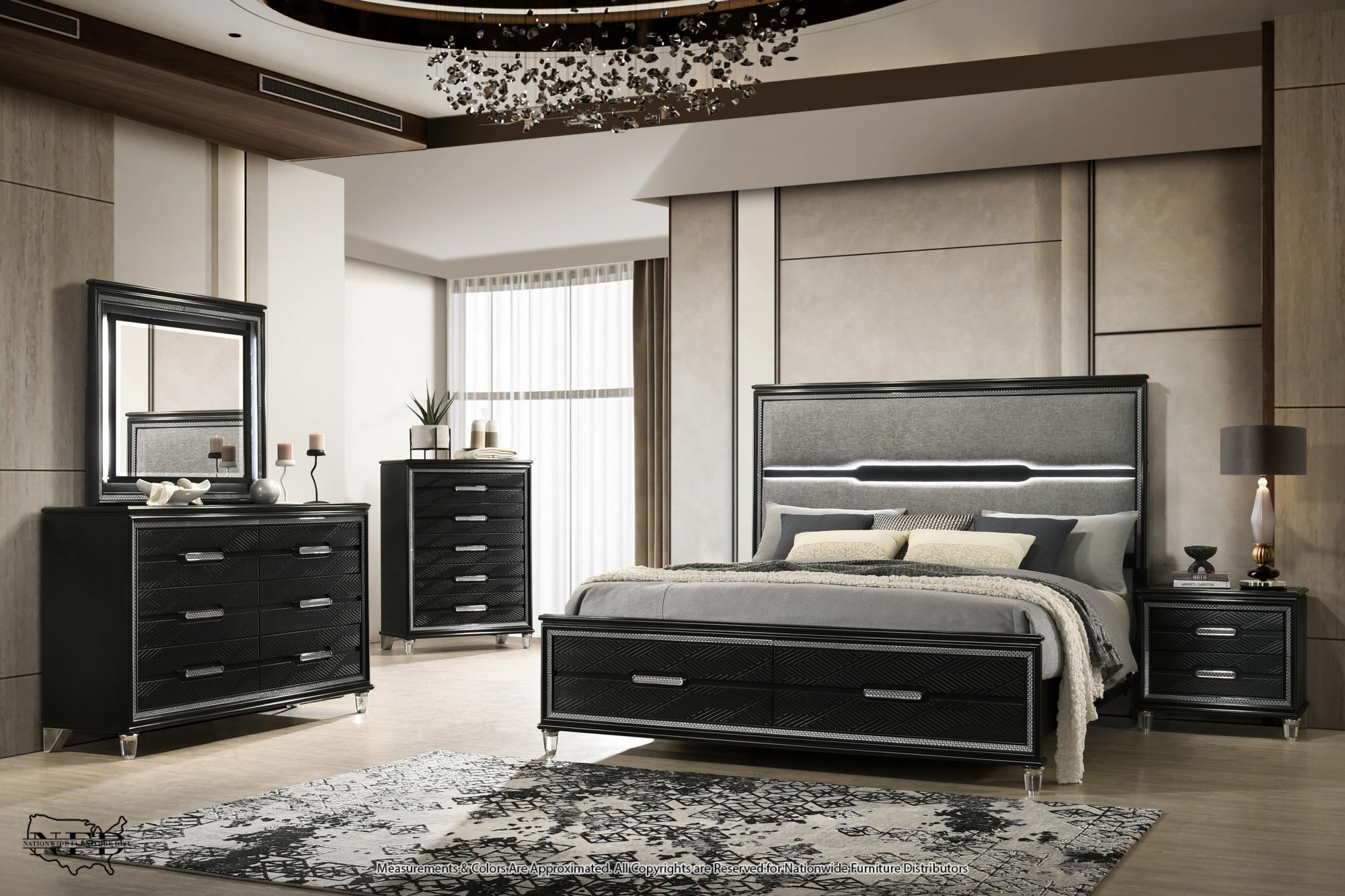 Dresser, Mirror and Queen Bed