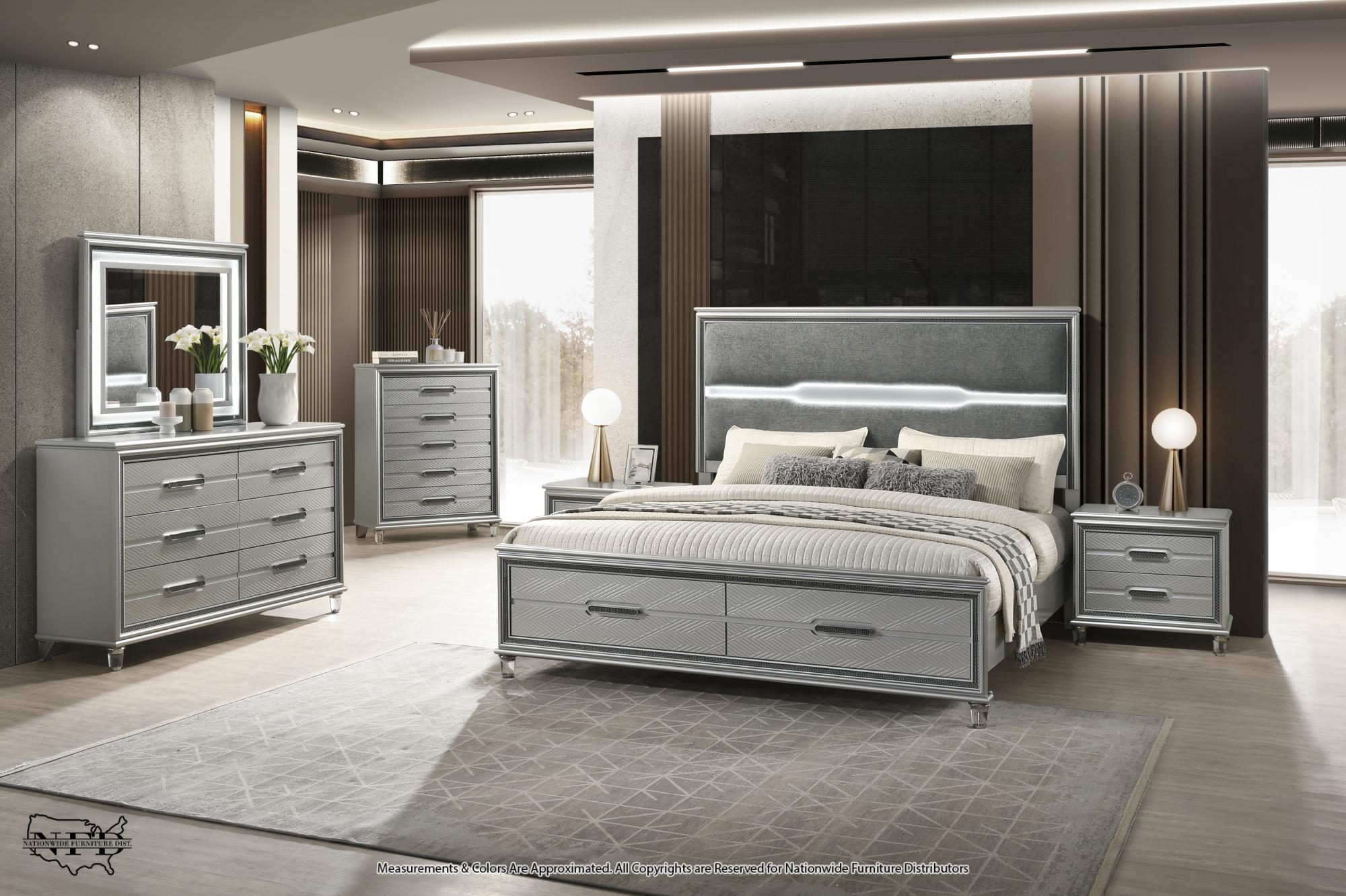 Dresser, Mirror and Queen Bed