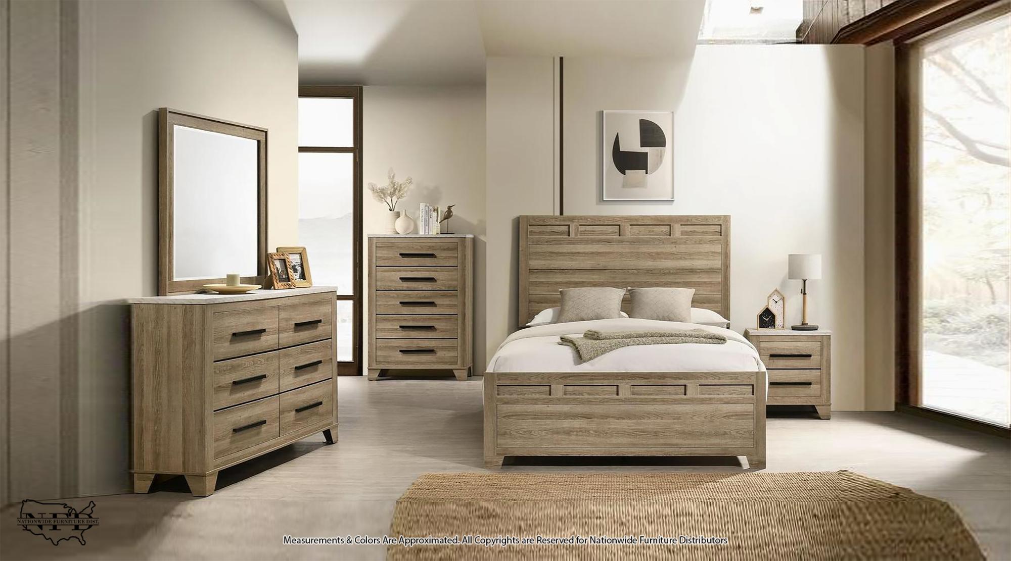 Dresser, Mirror and Queen Bed