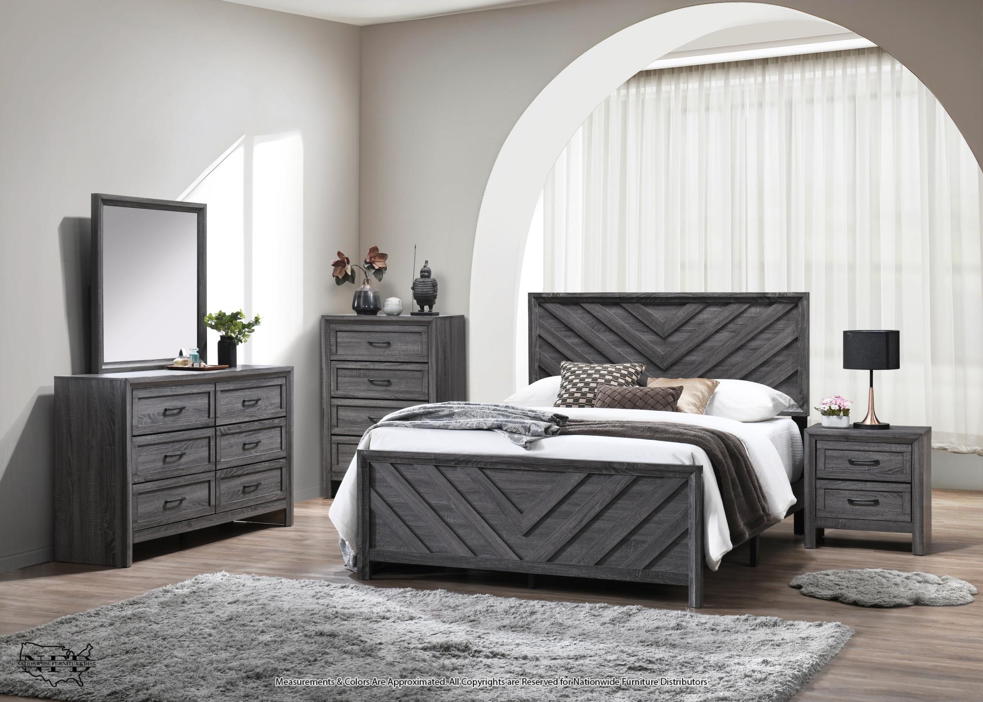 Dresser, Mirror and Queen Bed