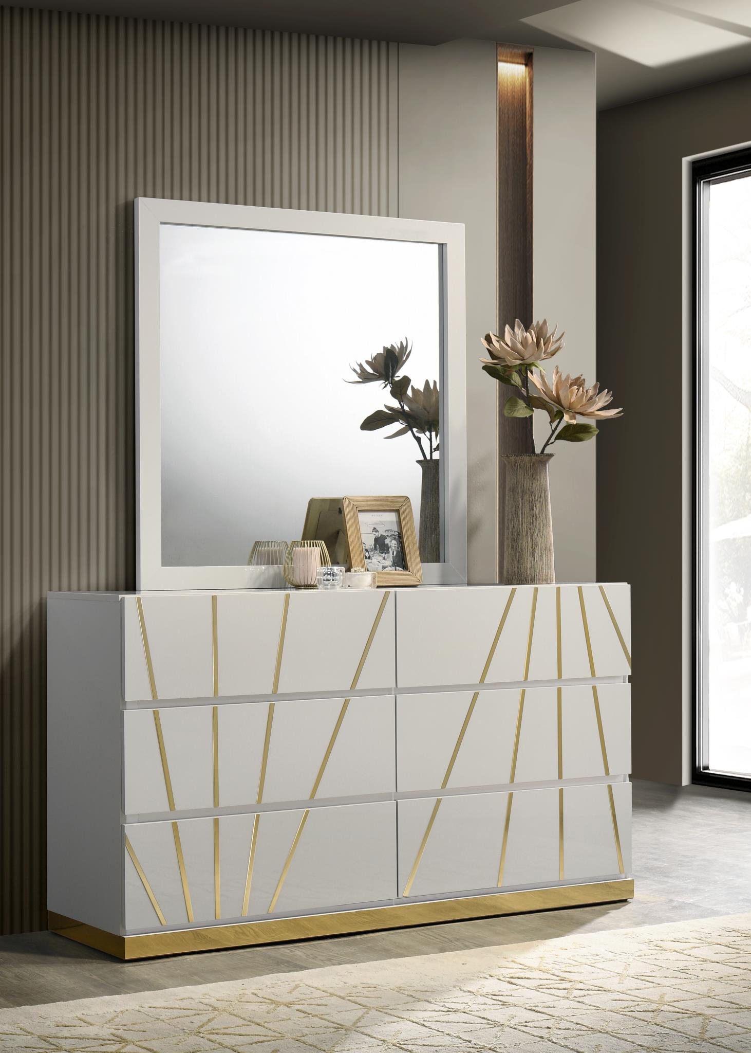WHITE/GOLD NIGHT STAND view 5