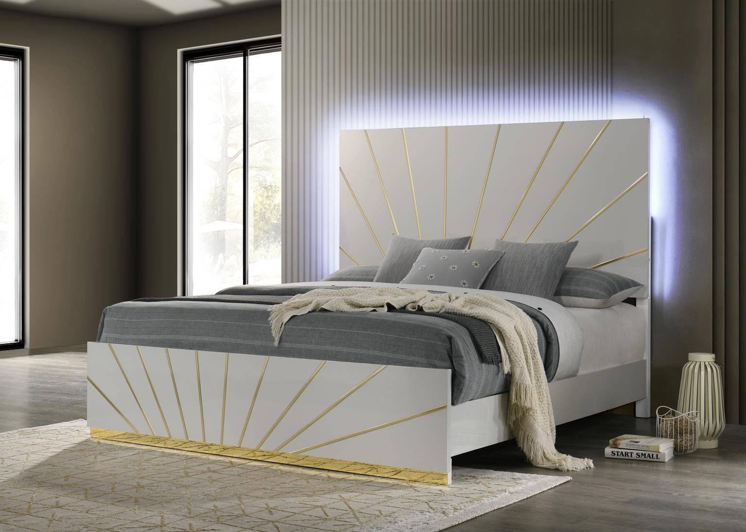 QUEEN BED - DRESSER - MIRROR view 3