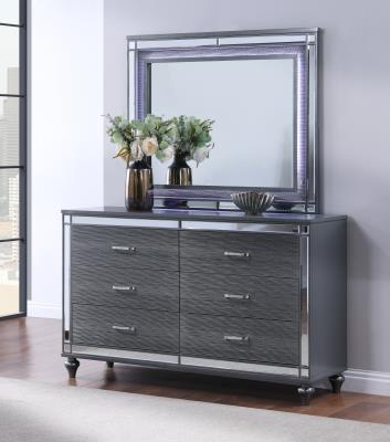 CHARCOAL GLOSS LED MIRROR