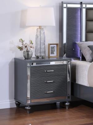 CHARCOAL GLOSS NIGHTSTAND