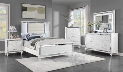 KING BED FRAME - DRESSER - MIRROR - CHEST - NIGHTSTAND