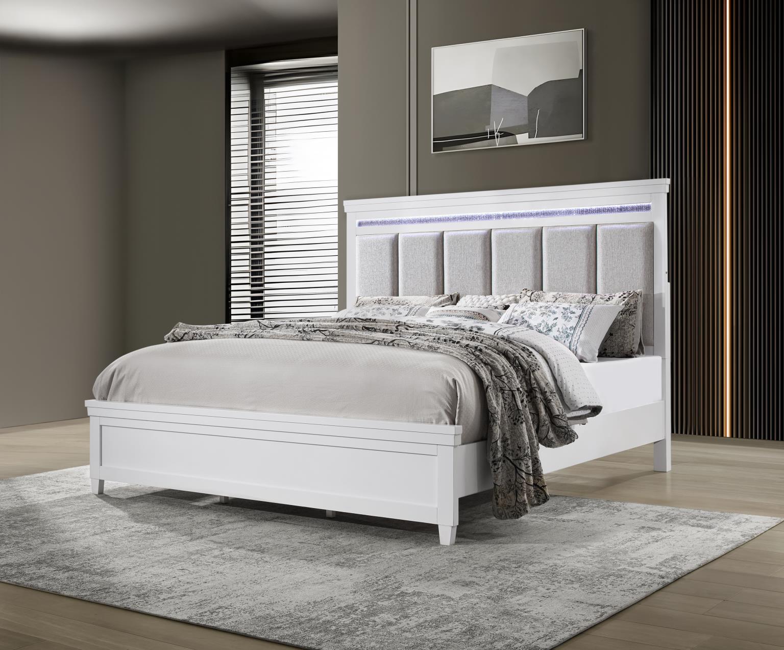 WHITE LED NIGHT STAND view 4