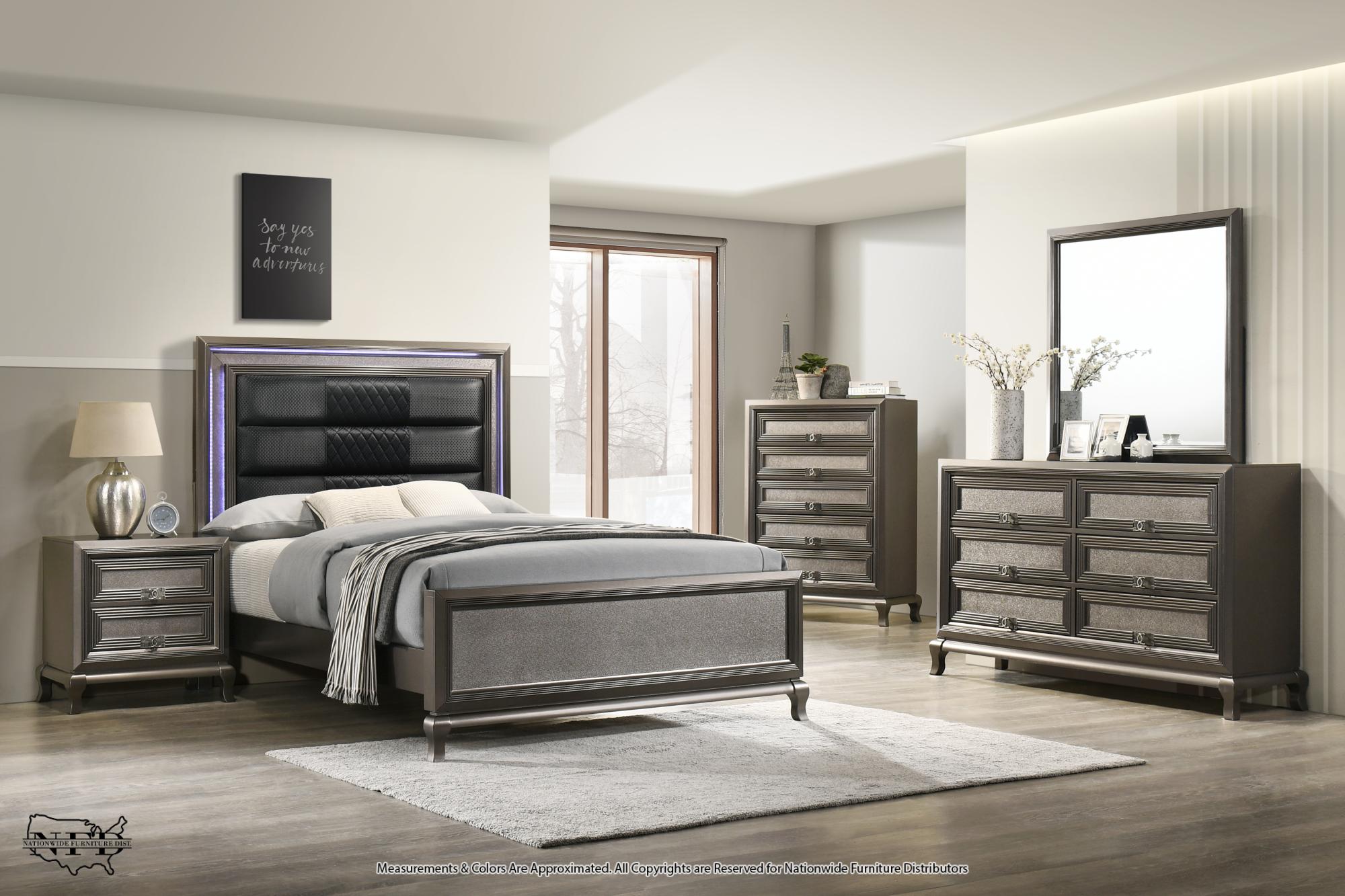 Dresser, Mirror and Queen Bed