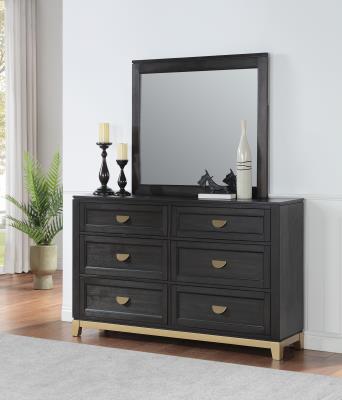 BLACK/GOLD DRESSER