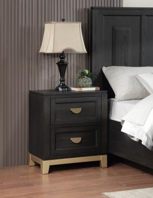 BLACK/GOLD NIGHT STAND
