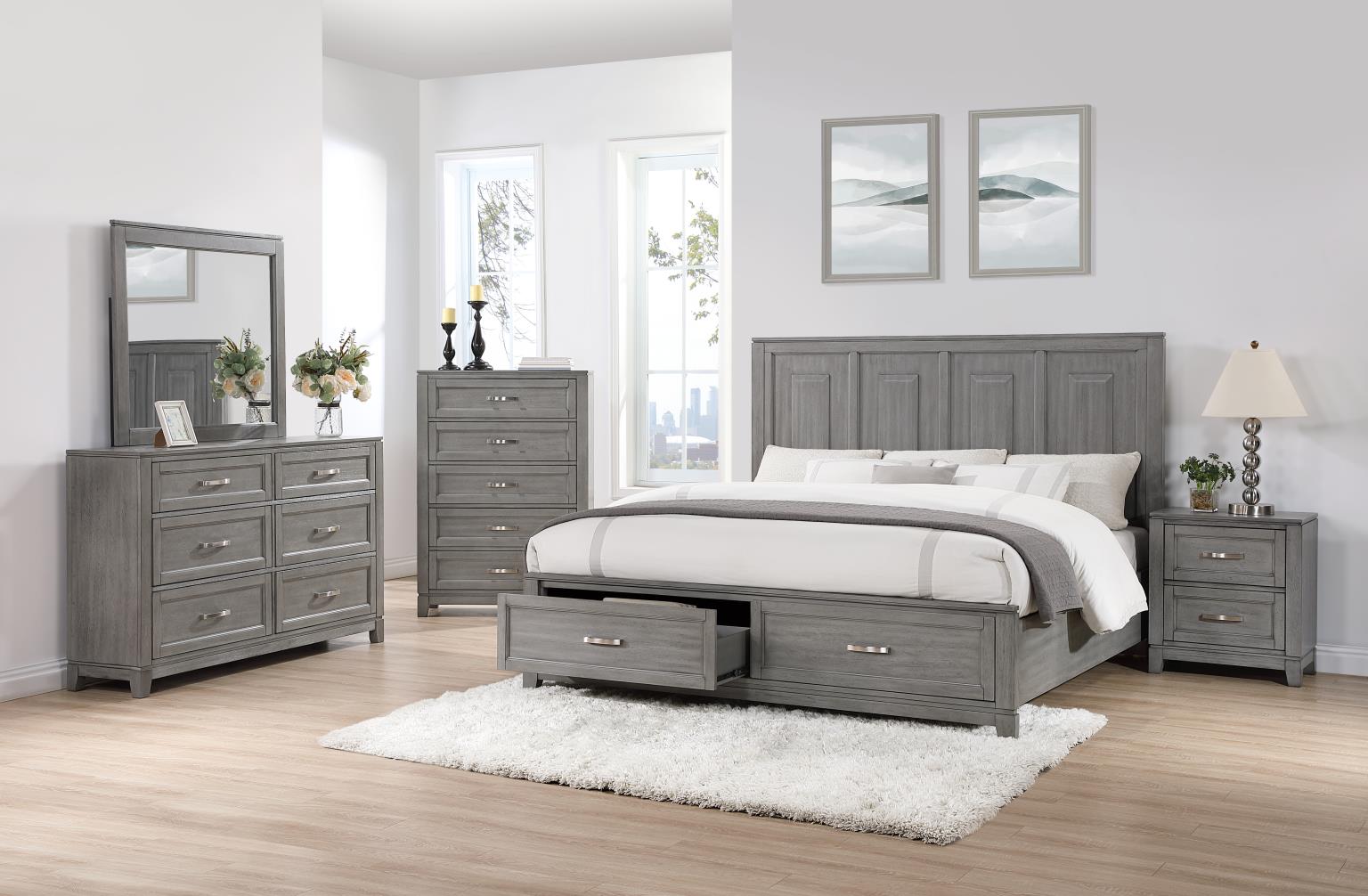 KING BED-DRESSER-MIRROR view 2