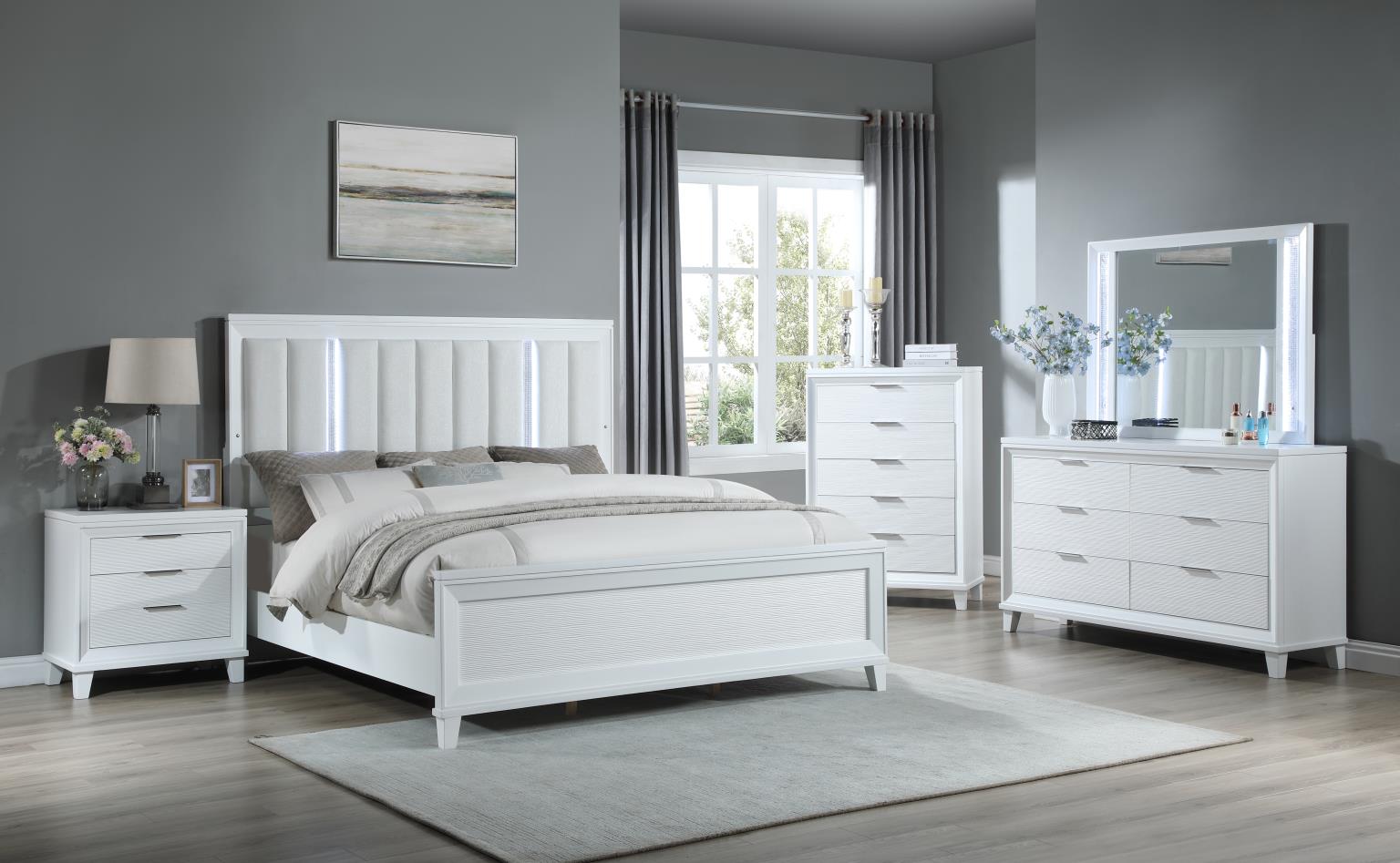 KING BED-DRESSER-MIRROR view 2