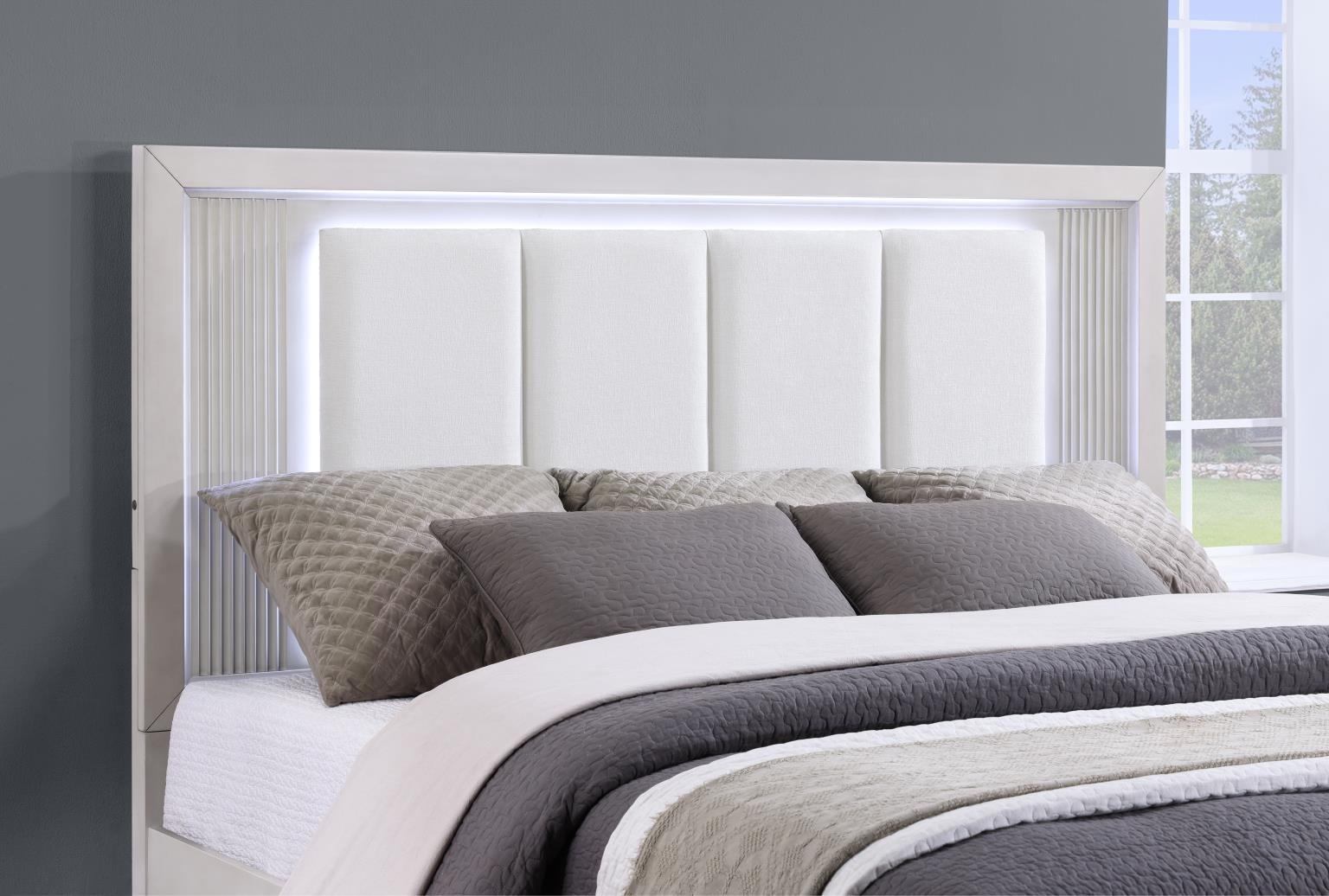 BEIGE LED KING BED view 3