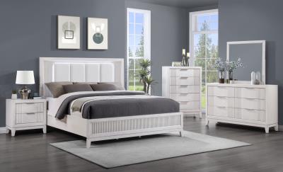 QUEEN BED FRAME - DRESSER - MIRROR - CHEST - NIGHTSTAND