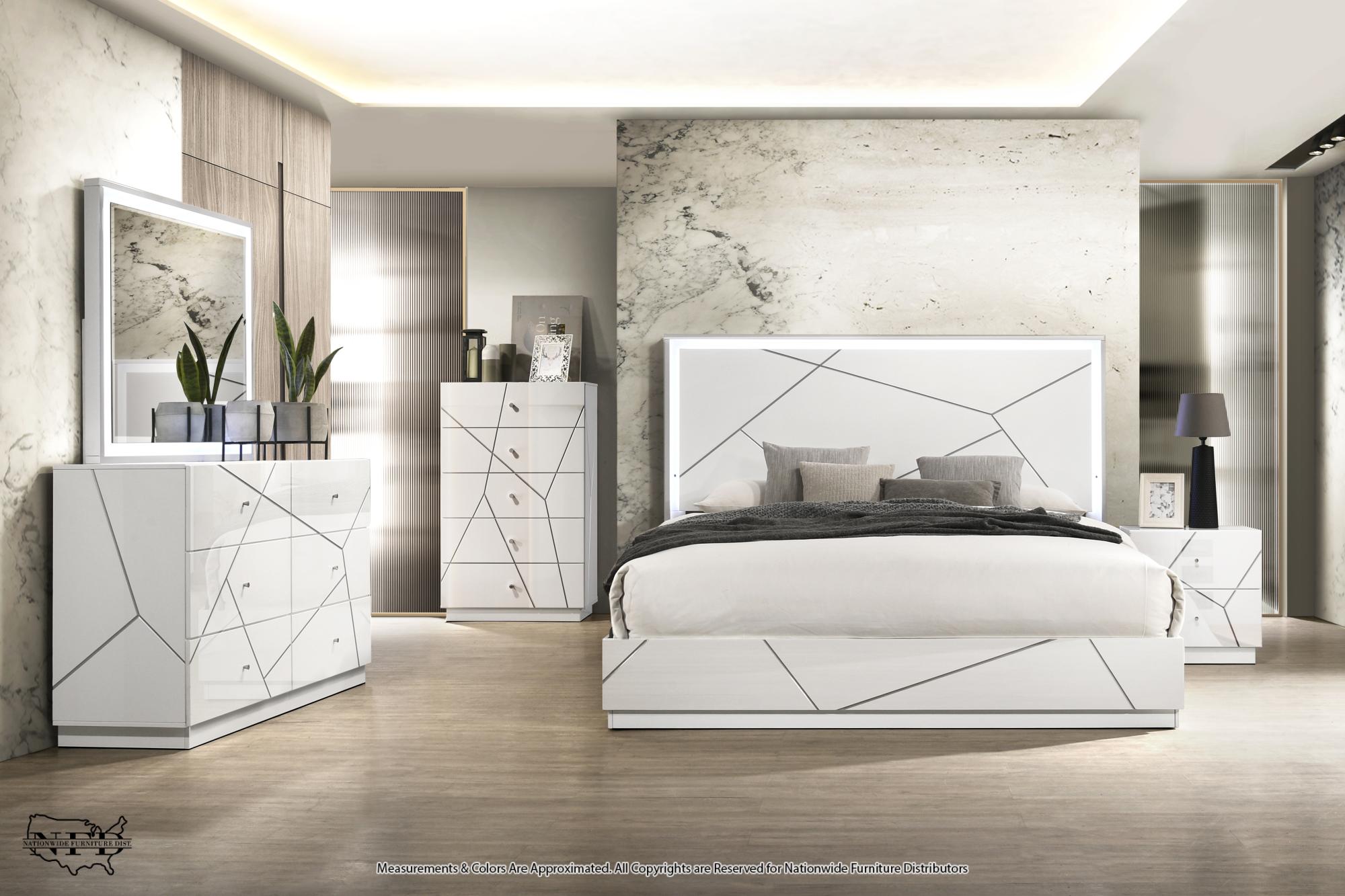 Dresser, Mirror and Queen Bed