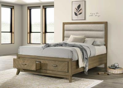 ANTIQUE GRAY QUEEN BED