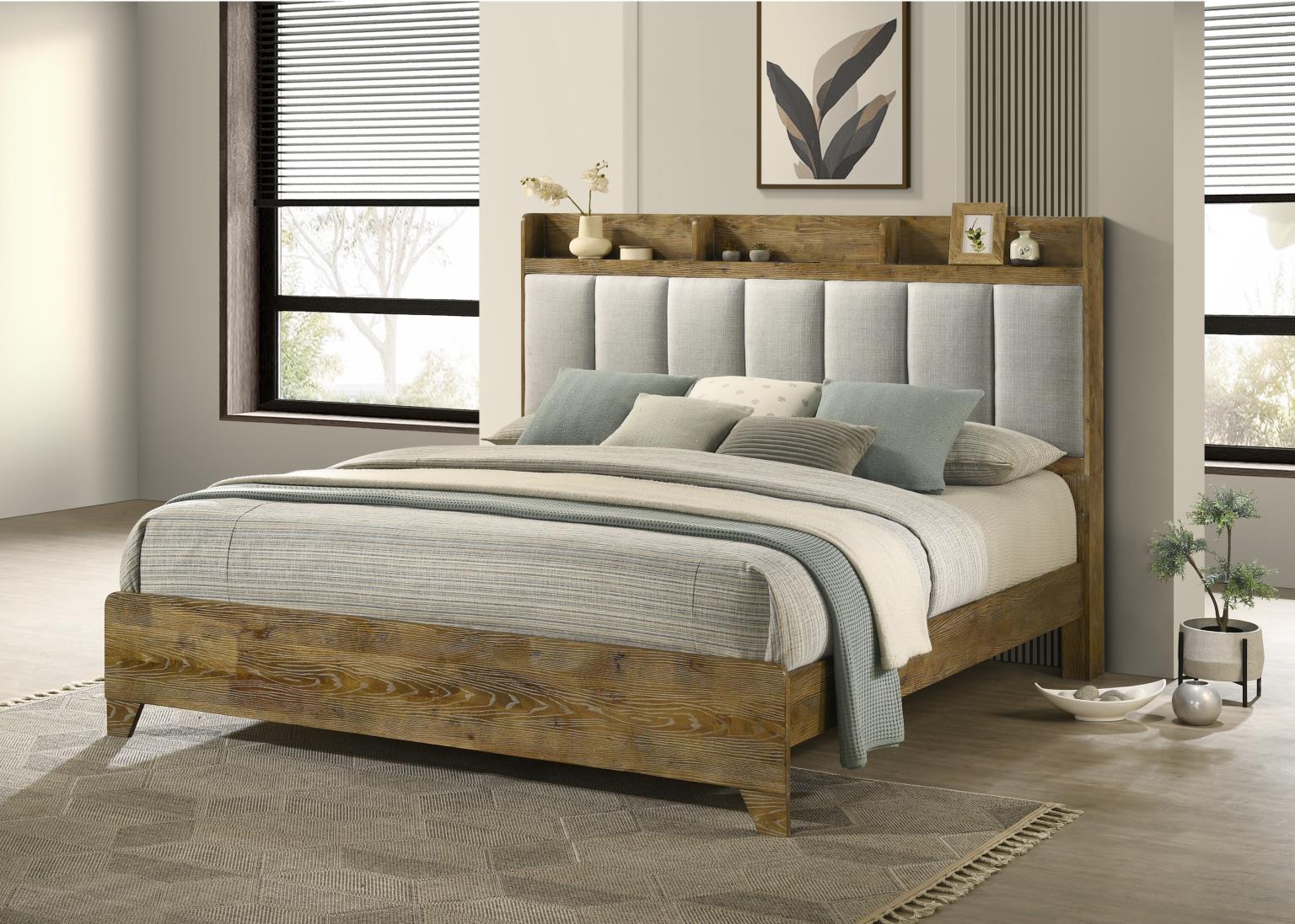 QUEEN BED - DRESSER - MIRROR view 3