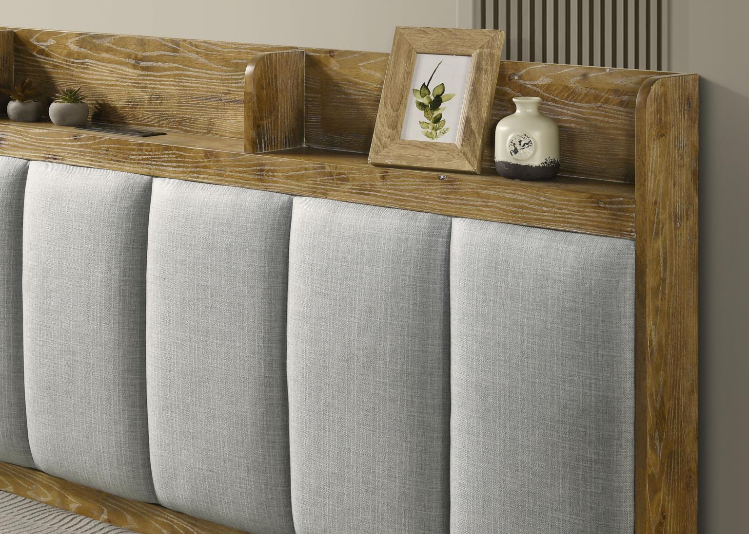 LIGHT ASPEN OAK QUEEN BED view 7