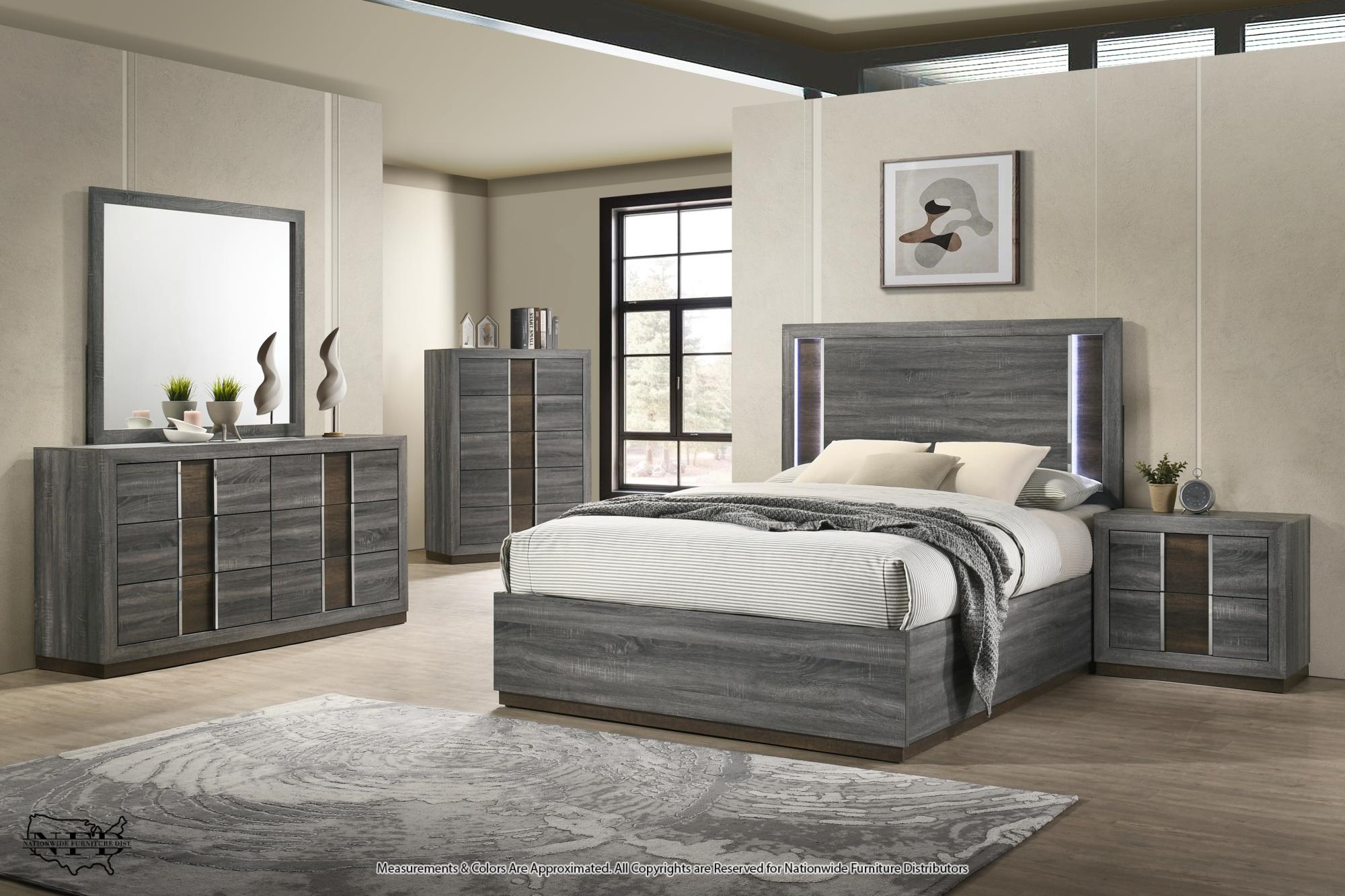 Dresser, Mirror and Queen Bed