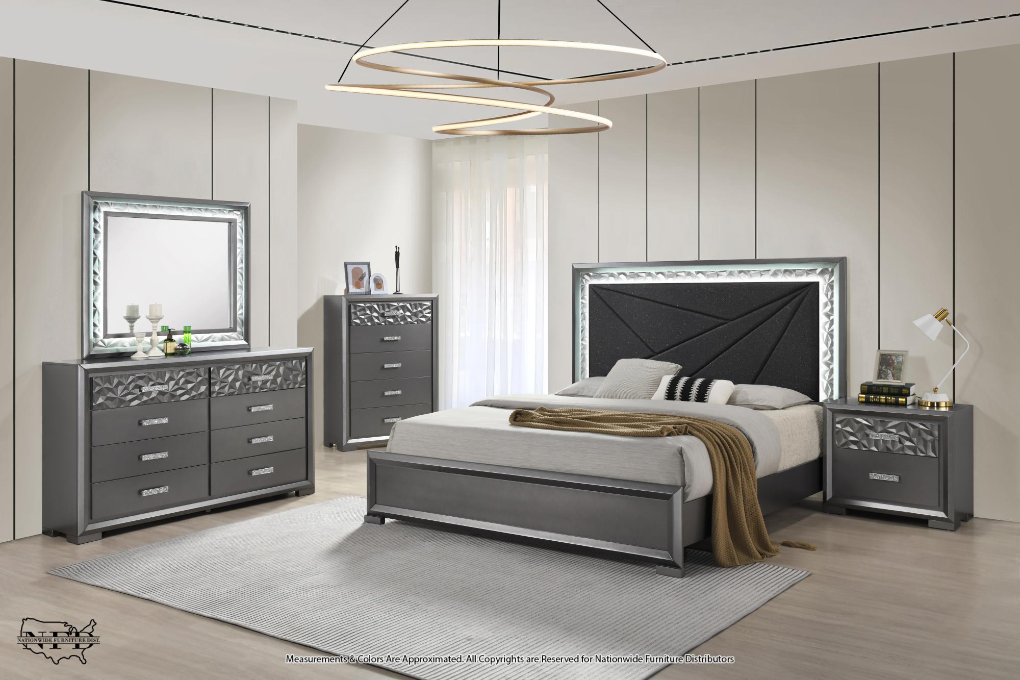 Dresser, Mirror and Queen Bed