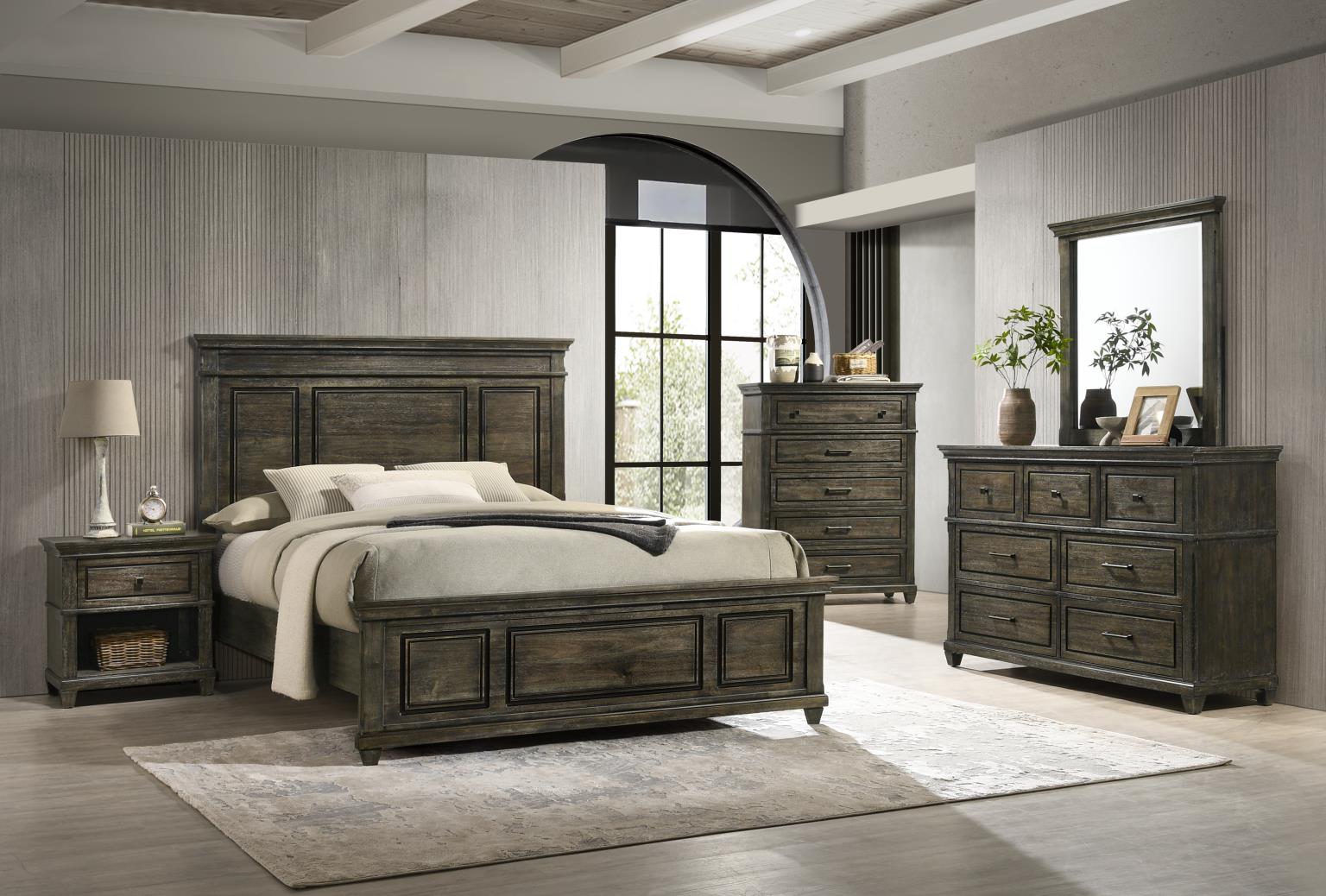 KING BED-DRESSER-MIRROR view 2