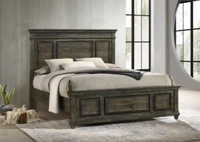 ROUGH BLACK KING BED