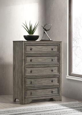 ANTIQUE GRAY CHEST