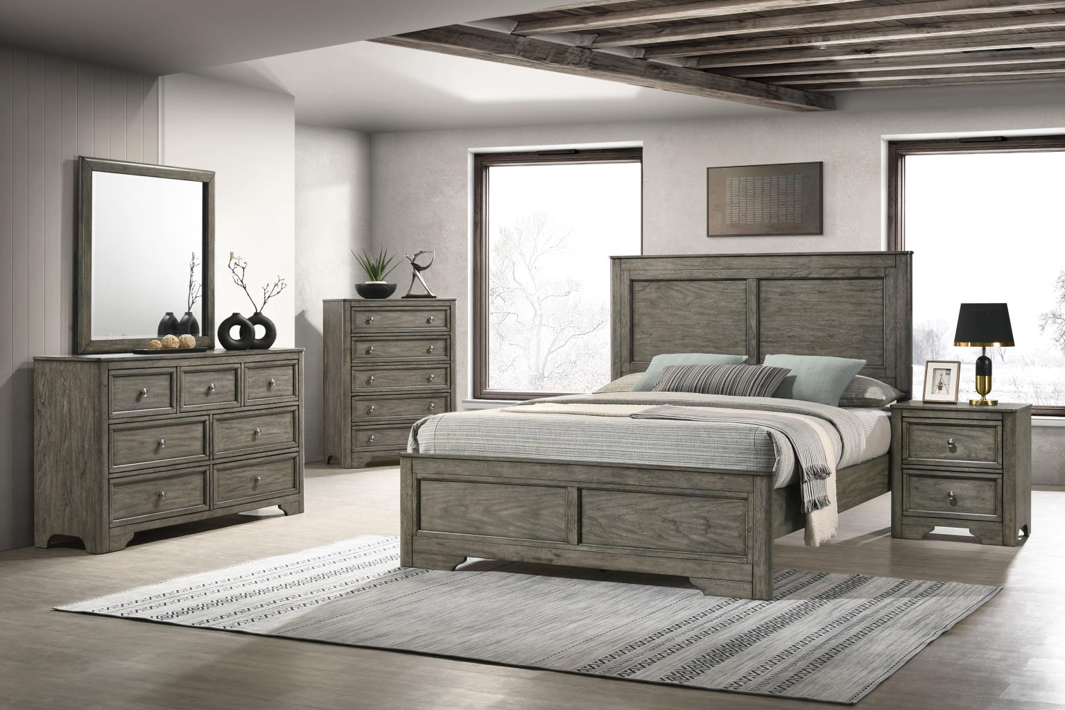 KING BED-DRESSER-MIRROR view 2
