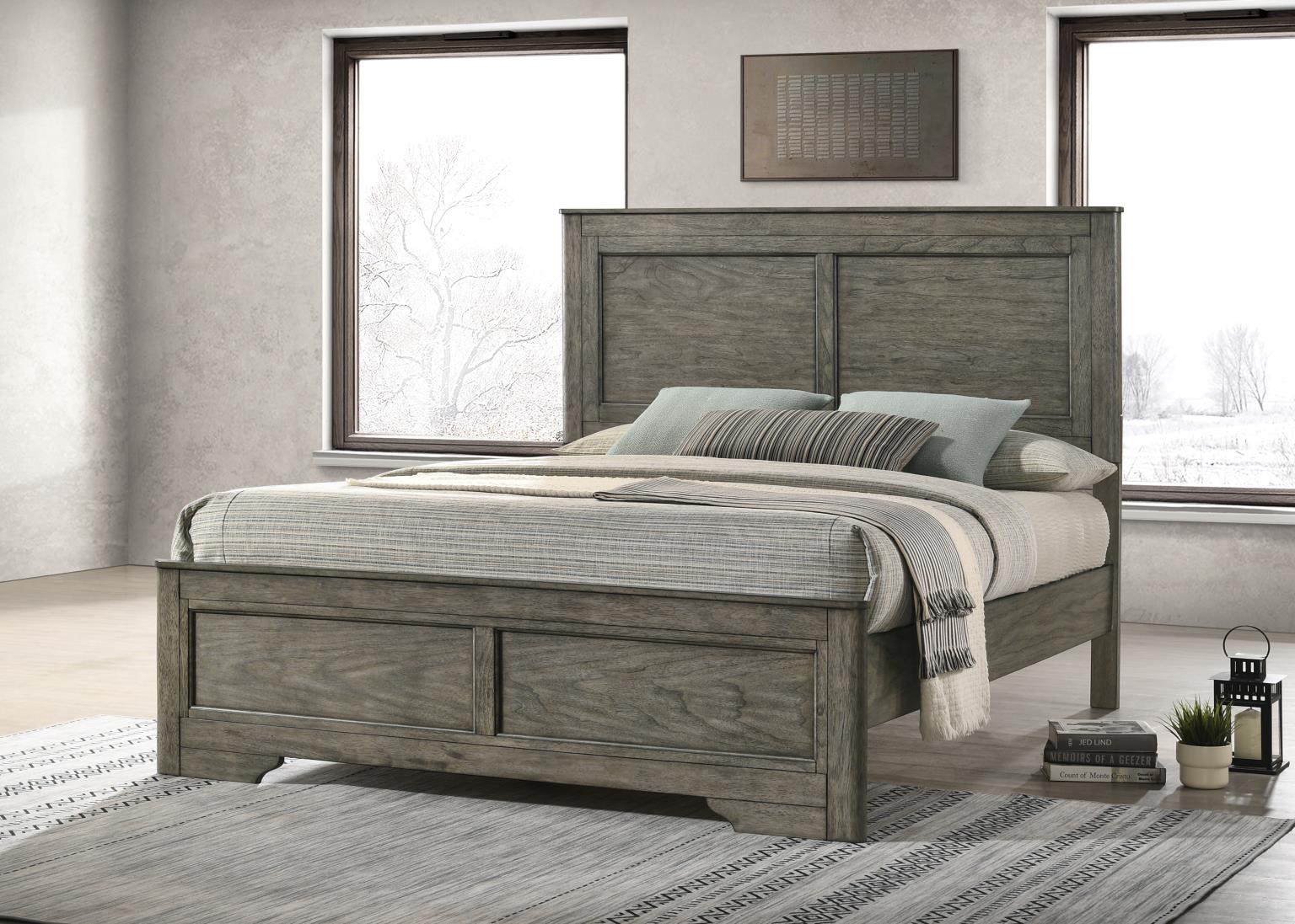 ANTIQUE GRAY QUEEN BED view 2